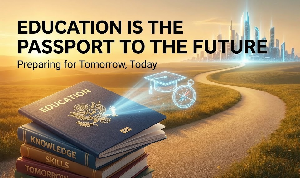 Education is the passport to the future, for tomorrow belongs to those who prepare for it today.