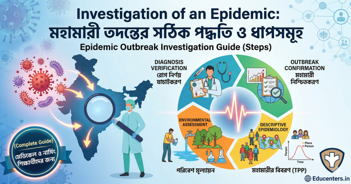 Investigation of an Epidemic: āĻŽāĻšāĻžāĻŽāĻžāϰ⧠āϤāĻĻāύā§āϤā§āϰ āϏāĻ āĻŋāĻ āĻĒāĻĻā§āϧāϤāĻŋ āĻ āϧāĻžāĻĒāϏāĻŽā§āĻš 1 Investigation of an Epidemic: āĻŽāĻšāĻžāĻŽāĻžāϰ⧠āϤāĻĻāύā§āϤā§āϰ āϏāĻ āĻŋāĻ āĻĒāĻĻā§āϧāϤāĻŋ āĻ āϧāĻžāĻĒāϏāĻŽā§āĻš