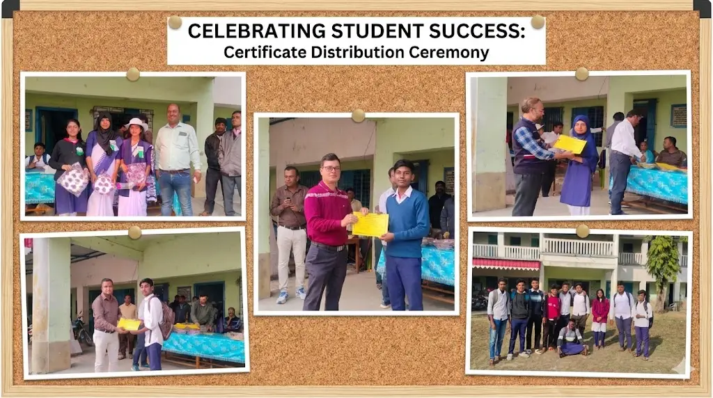 Real but edited face images on certitificate distribution day